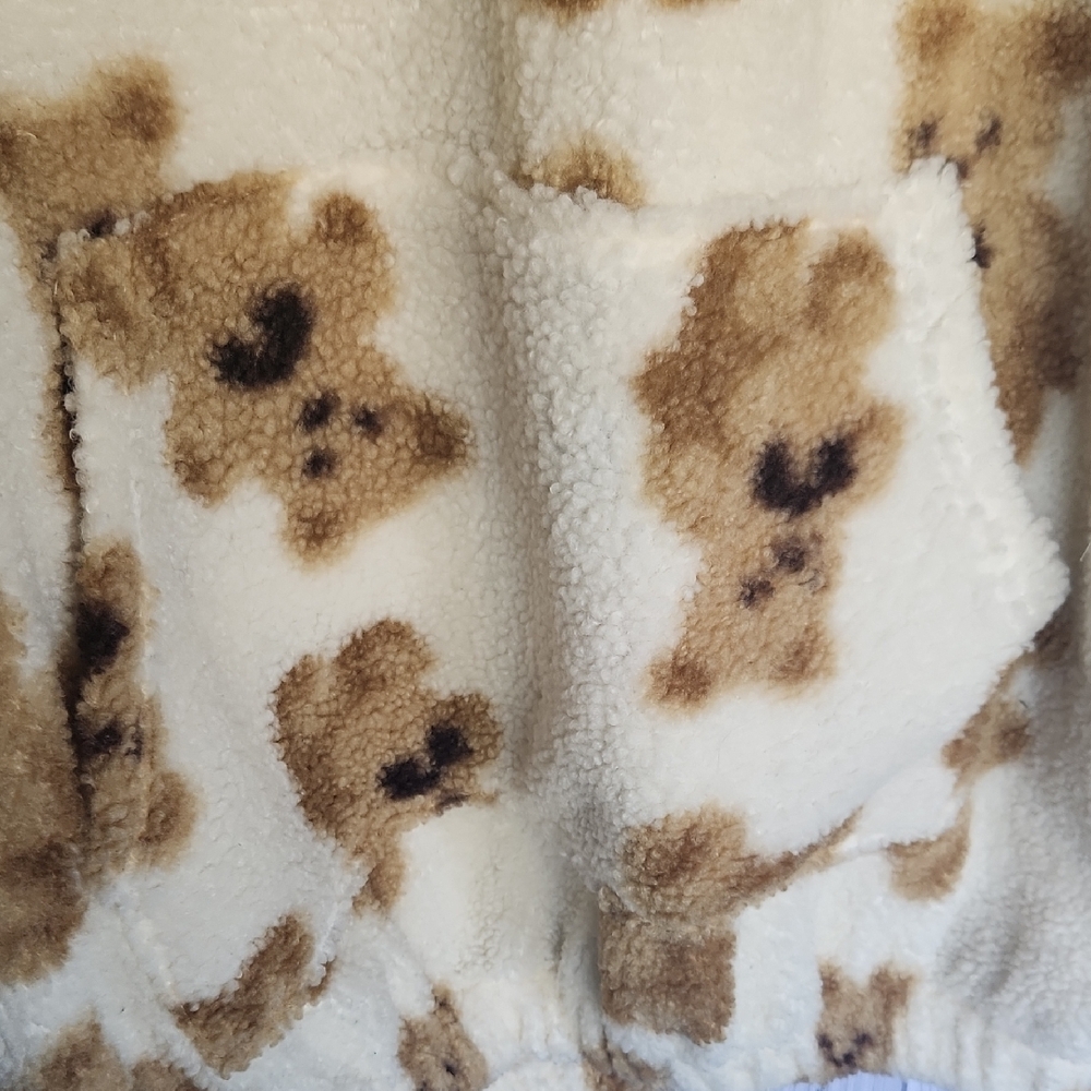 Cozy Teddy Bear Print Hoodie XXL - Picture 3 of 7